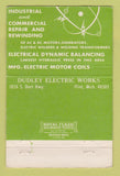 Matchbook Cover - Dudley Electric Works Flint MI 40 Strike