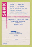 Matchbook Cover - Sun X Glass Tinting Milwaukee WI 40 Strike