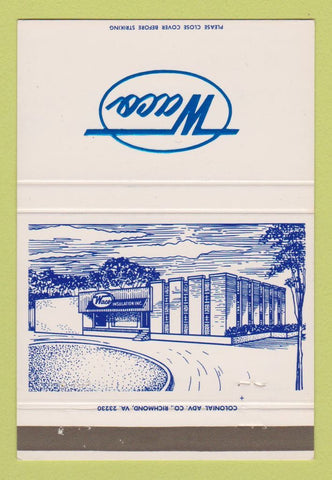 Matchbook Cover - Waco Insulation Richmond VA Norfolk Newport News 40 Strike