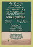 Matchbook Cover - Quiet Products Noise Absorption Toledo OH WEAR 40 Strike