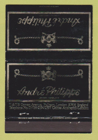 Matchbook Cover - Andre Philippe London UK England WEAR 40 Strike