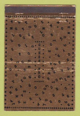 Matchbook Cover - Guess Who Unique Industries Detroit MI 40 Strike