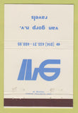 Matchbook Cover - Van Gorp NV Ravels Belgium 40 Strike