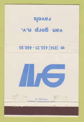 Matchbook Cover - Van Gorp NV Ravels Belgium 40 Strike
