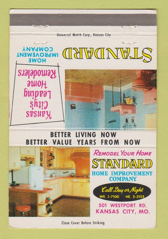 Matchbook Cover - Standard Home Improvement Kansas City MO 40 Strike