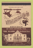 Matchbook Cover - San Antonio TX Tourism Alamo postcard  40 Strike