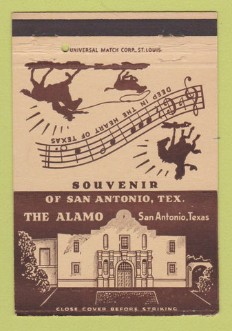 Matchbook Cover - San Antonio TX Tourism Alamo postcard  40 Strike