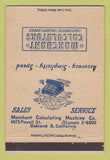 Matchbook Cover - Marchant Calculators Oakland CA 40 Strike