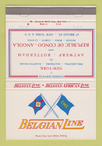 Matchbook Cover - Belgian Lines Cruise? Cargo? WEAR 40 Strike