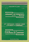Matchbook Cover - FH Ross Company Charlotte NC Atlanta GA 40 Strike