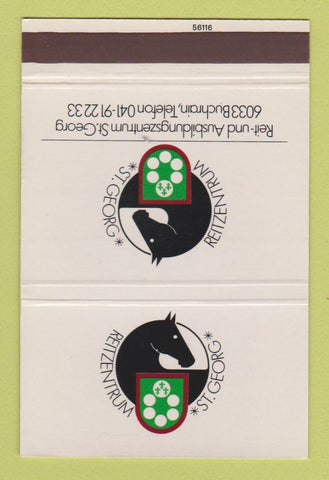 Matchbook Cover - Reitzentrum St Georg Switzerland? SAMPLE 40 Strike