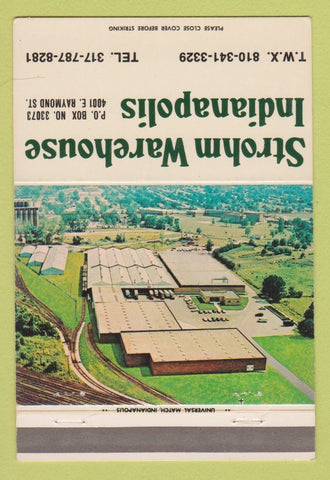 Matchbook Cover - Strohm Warehouse Indianapolis IN 40 Strike