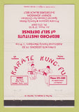 Matchbook Cover - Bedford Institute Self Defense Karate 40 Strike