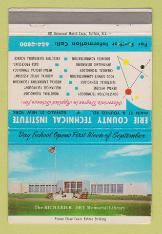Matchbook Cover - Erie County Technical Institute Buffalo NY 40 Strike