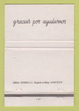 Matchbook Cover - Colegio Maravillas Spain 1986 40 Strike