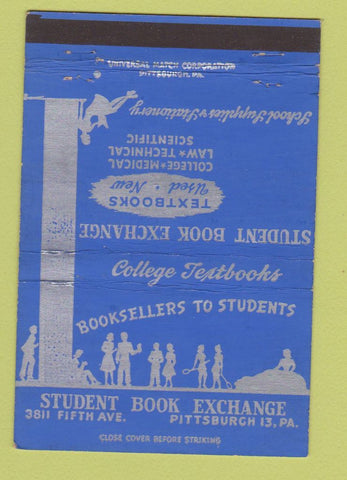 Matchbook Cover - Student Book Exchange Pittsburgh PA 40 Strike