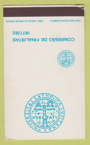 Matchbook Cover - Comissao De Finalistas 1977/82 Catholic SAMPLE WEAR 40 Strike
