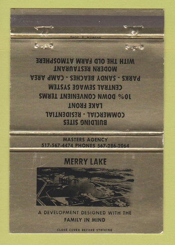 Matchbook Cover - Merry Lake Pioneer OH #1 40 Strike