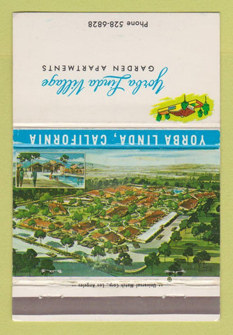 Matchbook Cover - Yorba Linda Village Apartments CA WEAR 40 Strike