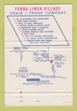 Matchbook Cover - Yorba Linda Village Apartments CA WEAR 40 Strike