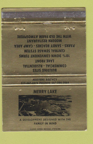 Matchbook Cover - Merry Lake Pioneer OH #2 40 Strike