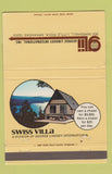 Matchbook Cover - Swiss Villa Little Rock AR George Lindsey WEAR 40 Strike