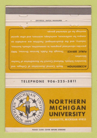 Matchbook Cover - Northern Michigan University Marquette MI 40 Strike