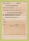 Matchbook Cover - G Worthing Hipple Get Rich! McLean VA WEAR 40 Strike