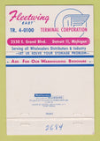 Matchbook Cover - Fleetwing Terminal Corp Warehousing Detroit MI 1958 40 Strike