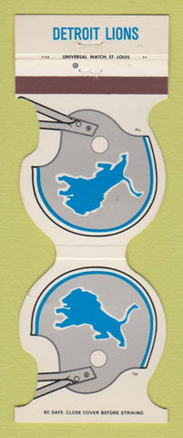 Matchbook Cover - Detroit Lions Football 1982