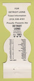 Matchbook Cover - Detroit Lions Football 1983