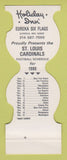 Matchbook Cover - St Louis Cardinals Football Holiday Inn Eureko MO 1980