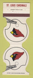 Matchbook Cover - St Louis Cardinals FootballGranite City Bank IL 1980