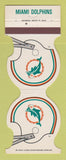 Matchbook Cover - Miami Dolphins Football Merchants Bank FL 1981