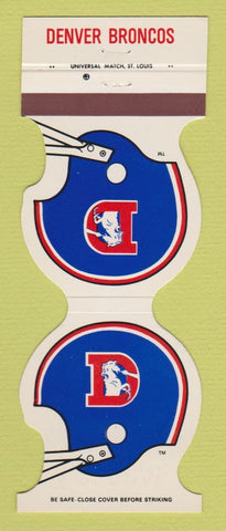 Matchbook Cover - Denver Broncos Football 4 Corral Springfield Colorado 1986