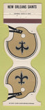 Matchbook Cover - New Orleans Saints Football Match Clubs LA 1982