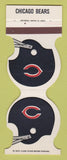 Matchbook Cover - Chicago Bears Football American Steel IL 1980