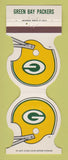 Matchbook Cover - Green Bay Packers Football Grosenicks 1983