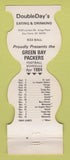 Matchbook Cover - Green Bay Packers Football DoubleDay's Eau Claire WI 1984