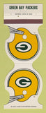 Matchbook Cover - Green Bay Packers Football Trane Credit Union 1986