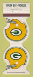 Matchbook Cover - Green Bay Packers Football Valley Motel Green Bay WI 1986
