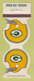 Matchbook Cover - Green Bay Packers Football Coulee Golf Onalaska WI 1985