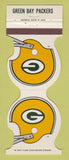Matchbook Cover - Green Bay Packers Football Union Bank Ashland WI 1982
