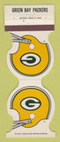 Matchbook Cover - Green Bay Packers Football Northfield Hilton Troy MI 1982
