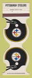 Matchbook Cover - Pittsburgh Steelers Football Nuzum Chevrolet Uniontown PA 1982