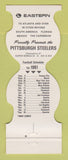 Matchbook Cover - Pittsburgh Steelers Football Eastern Airlines 1981