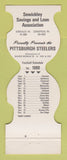 Matchbook Cover - Pittsburgh Steelers Football Sewickley Savings PA 1980