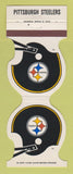 Matchbook Cover - Pittsburgh Steelers Football Nuzum Chevrolet Uniontown PA 1985