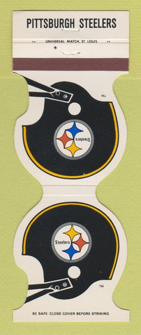 Matchbook Cover - Pittsburgh Steelers Football Nuzum Chevrolet Uniontown PA 1985