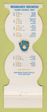 Matchbook Cover - Milwaukee Brewers Baseball Other Inn New Berlin WI 1984